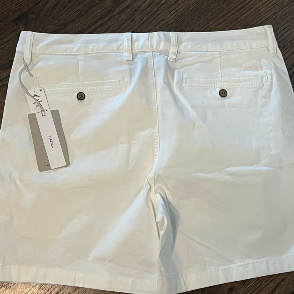 Men’s NWT White stretch SZ 36 Tommy Bahama boracay 6 inch shorts WHITE - Picture 7 of 9